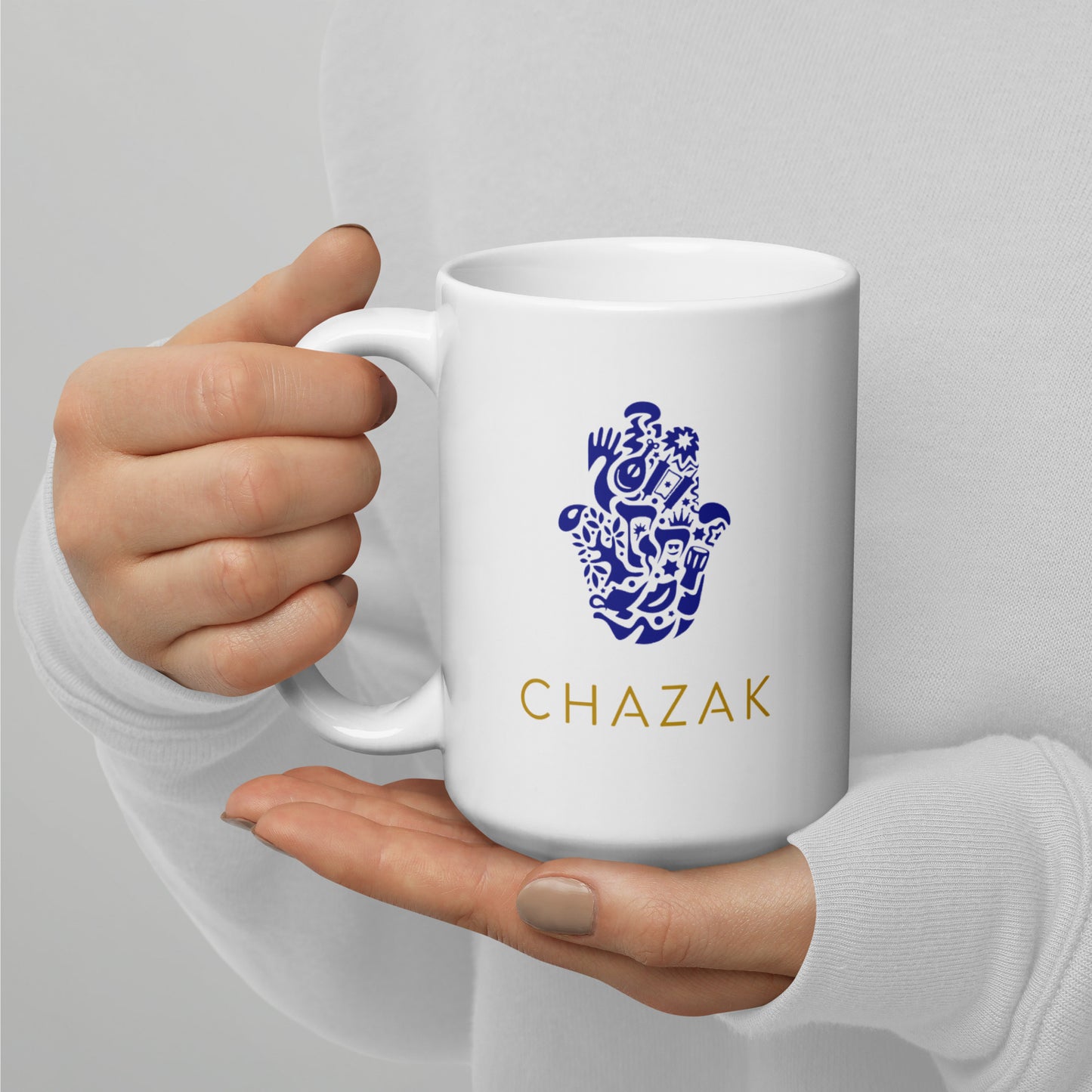 Chazak White glossy Mug